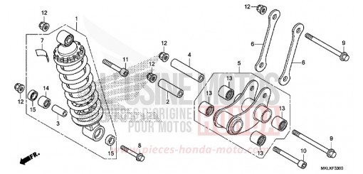 AMMORTIZZATORE POSTERIORE NC750SAK di 2019